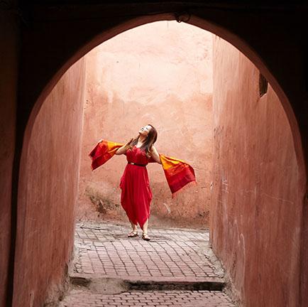 Séance photo Shooting Star dans une ruelle de la médina de Marrakech