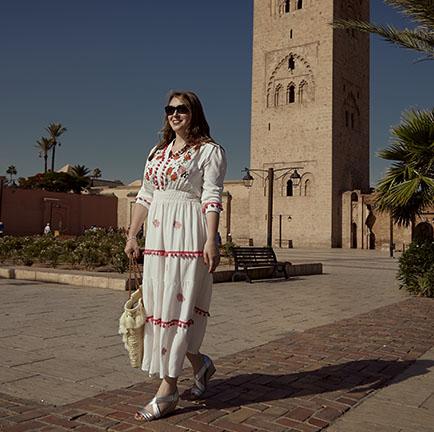 Séance photo Shooting Star devant la Koutoubia de Marrakech